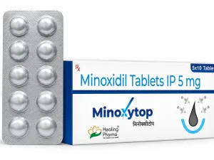 Minoxidil Tablets Blister Pack and Box